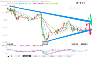 主次节奏：美指日内延续反弹重新寻求阻力位下落