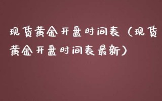 黄金现货交易时间表,黄金现货交易时间