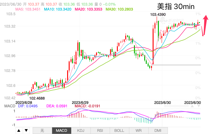 主次节奏：美指反攻上行，日内继续看涨-第1张图片-翡翠网