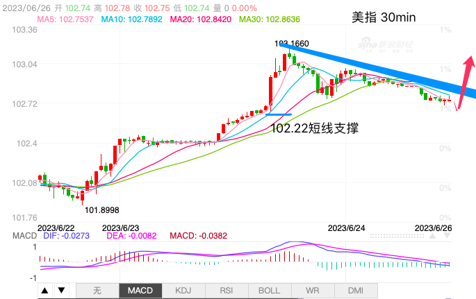 主次节奏：美指日内继续震荡上行测试102.80-第1张图片-翡翠网