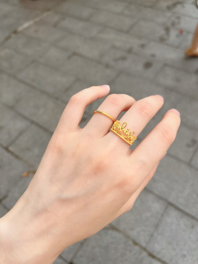 女士黄金戒指真实图片,女士黄金戒指款式及价格