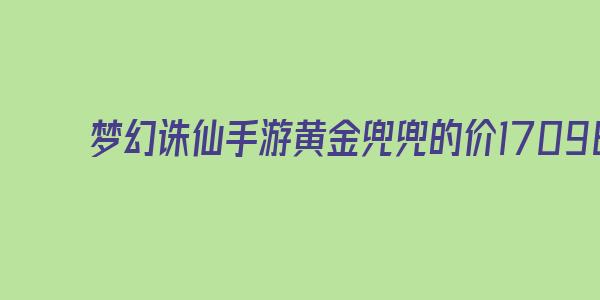 梦幻诛仙黄金兜兜,梦幻诛仙黄金兜兜加点-第1张图片-翡翠网