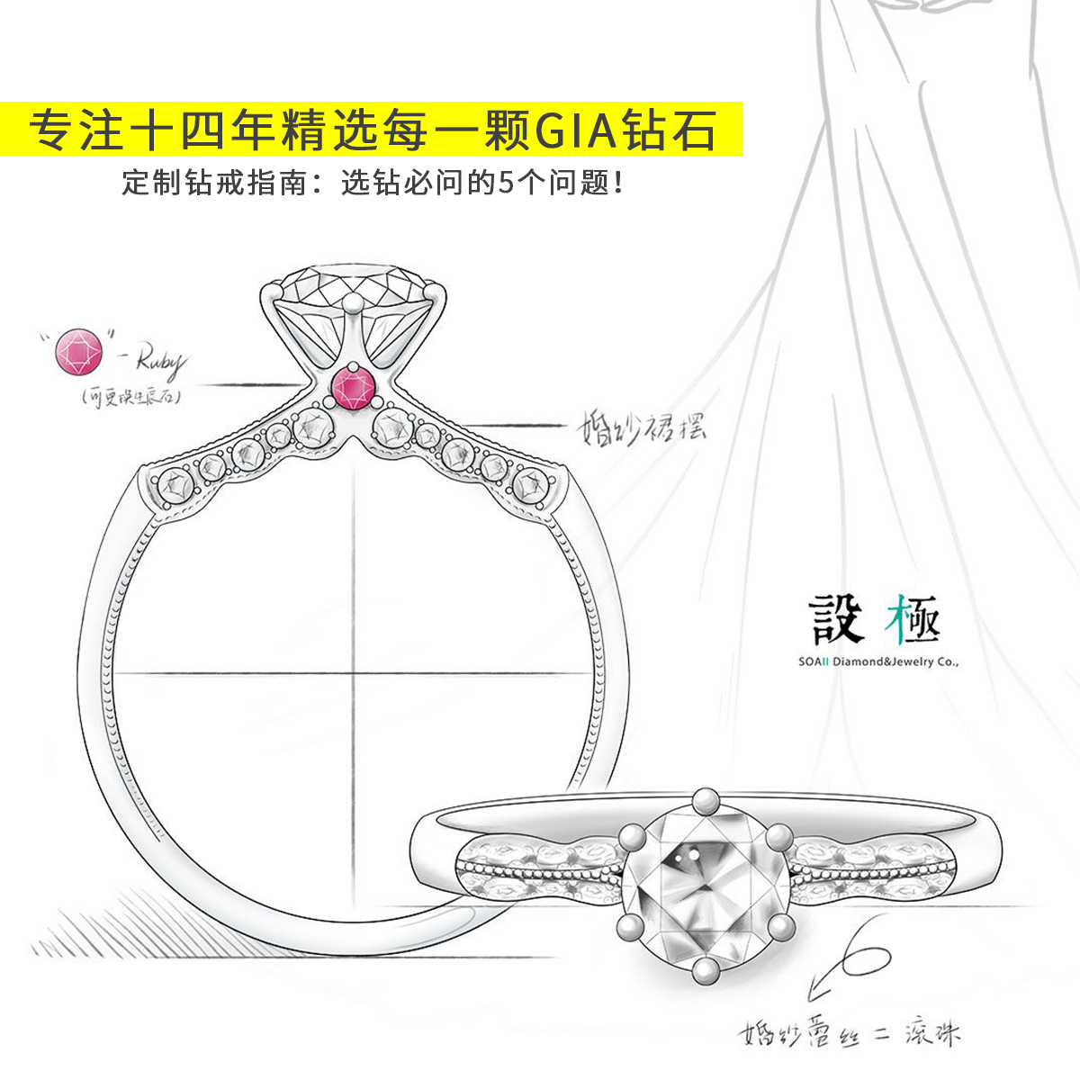 各种钻石戒指款式介绍各种钻石戒指款式介绍 讲解-第1张图片-翡翠网