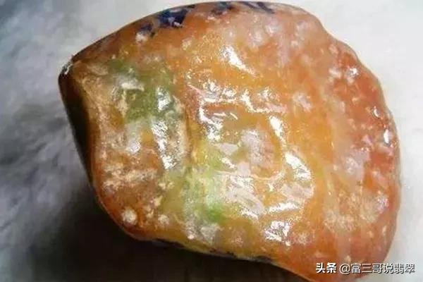 糯豆种翡翠带皮原石北京翡翠原石糯冰-第10张图片-翡翠网