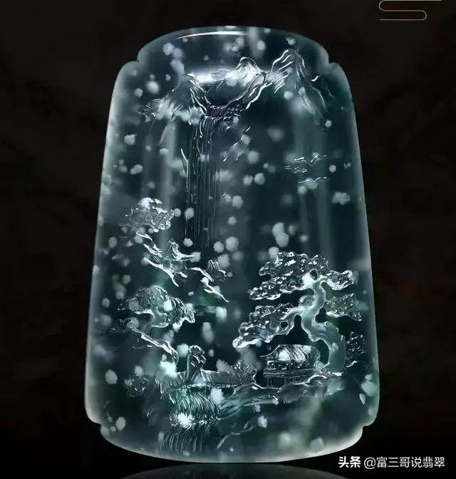 有雪花棉的翡翠一般是啥种晴底雪花棉翡翠山水牌子的价格-第9张图片-翡翠网