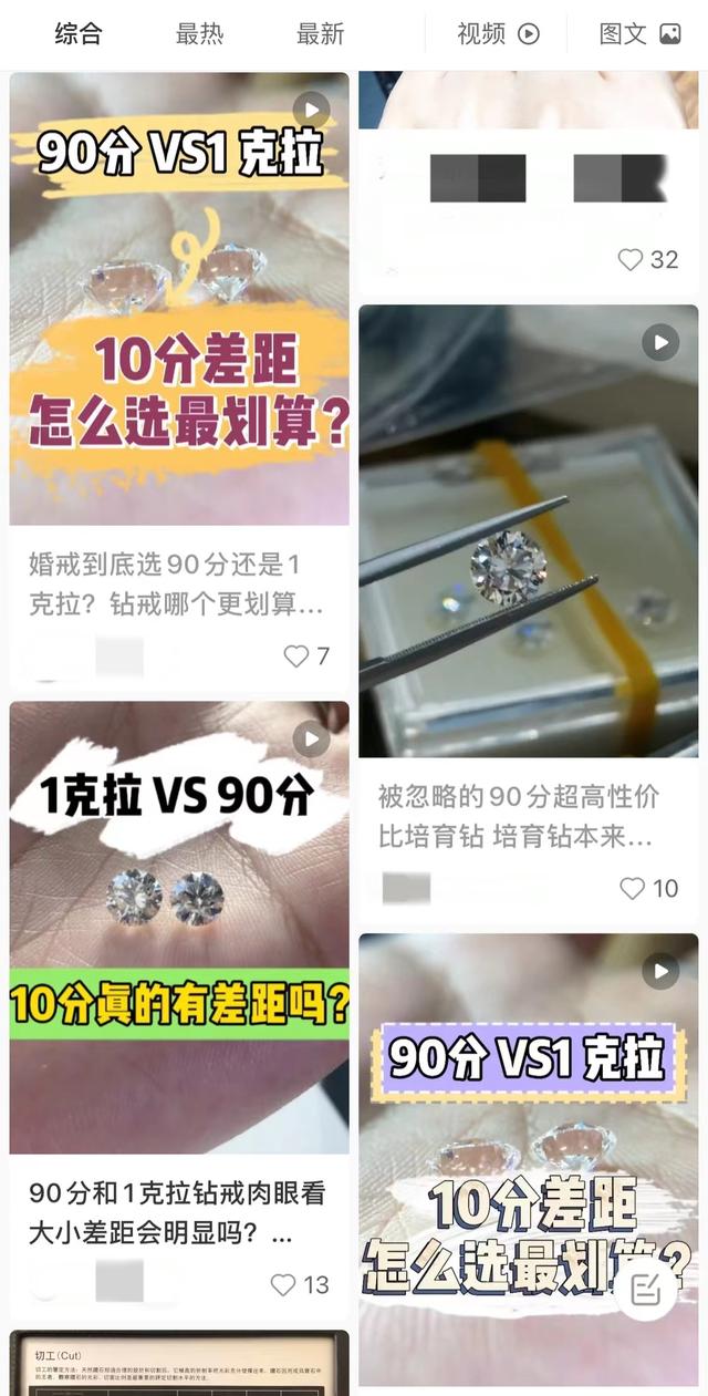 钻戒50分多大,1分小钻石多少钱一颗-第3张图片-翡翠网