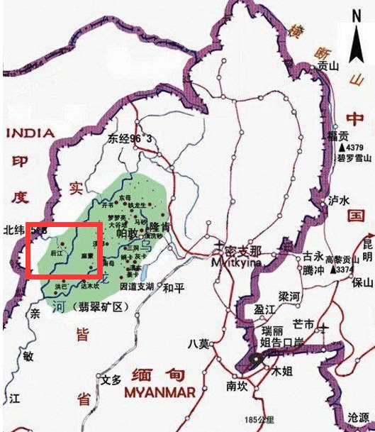 翡翠原石产地地图,缅甸翡翠原石产地是哪里-第2张图片-翡翠网