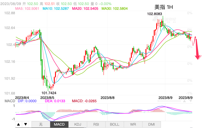 主次节奏：美指上行受阻下落，多头看102.40支撑-第1张图片-翡翠网