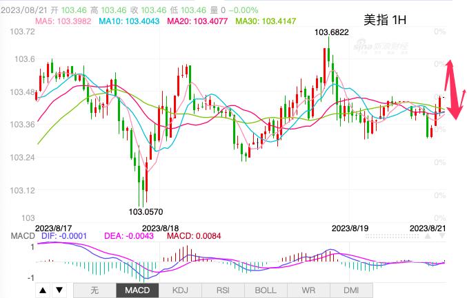 主次节奏：美指冲高103.6受阻，回落区间内运行-第1张图片-翡翠网