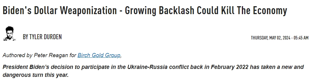 快买入黄金！知名金融博客：拜登“此举”掀起强烈** 严重冲击美元、扼杀美国经济-第1张图片-翡翠网