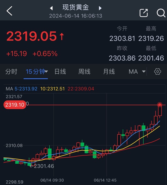 黄金突发行情！金价大涨逼近2320美元 FXStreet高级分析师最新金价技术分析-第1张图片-翡翠网